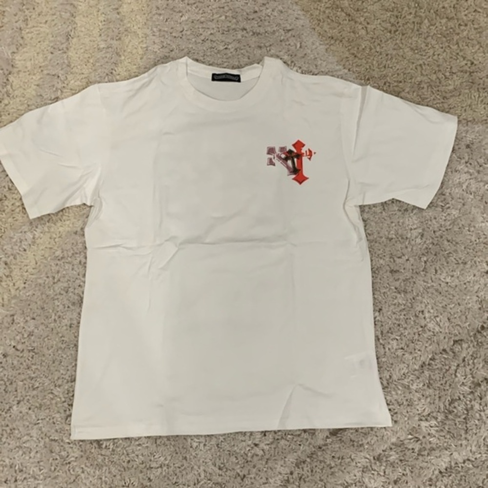 Chrome Hearts White T-Shirt Multi Color Crosses Men’s Size Large